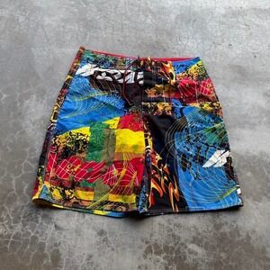 Vintage No Boundaries Surf Board Shorts Swim Trunks Y2K 2000's beach summer